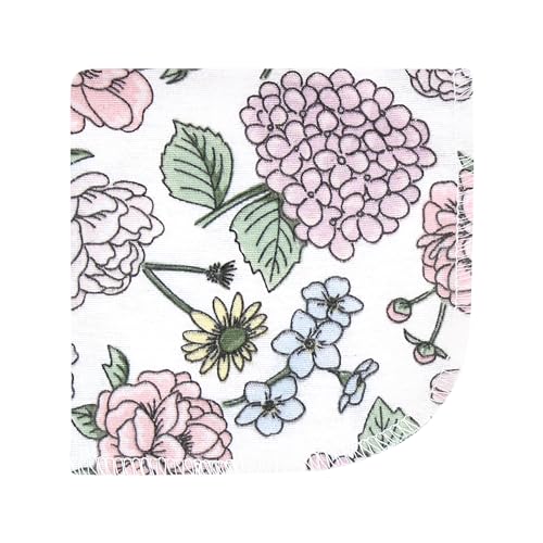 Image of Hudson Baby Unisex Baby Flannel Cotton Poly Washcloths, Vintage Blossom 12 Pack, One Size