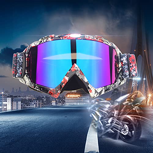 Occhiali da motociclisti per motocicli per motocicli all'aperto per motociclisti in bicicletta Sport sci fuori strada ATV. Bicchieri da corsa per bici sporcizia per occhiali per motocross fox