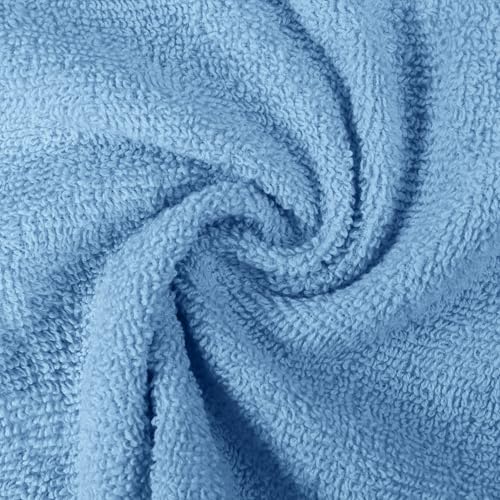 Image of Utopia Towels 12 Pack Premium Wash Cloths Set, 12 by 12 Inches, 100% Cotton Ring Spun, Highly Absorbent and Soft Feel Essential Washcloths for Bathroom, Spa, Gym, and Face, Electric Blue