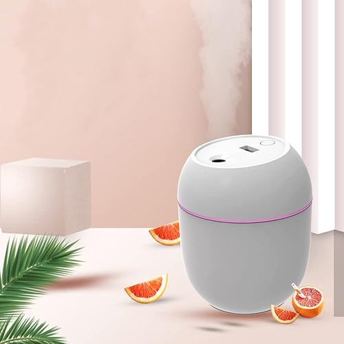 Miniatura 8 de Mini humidificador, fuente de alimentación USB, adecuado para sala de estudio, dormitorio, habitación de bebé, oficina, automóvil, con LED de 7