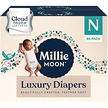 Millie_Moon Luxury_Diapers, New Born, 96 Count, Pack of 1