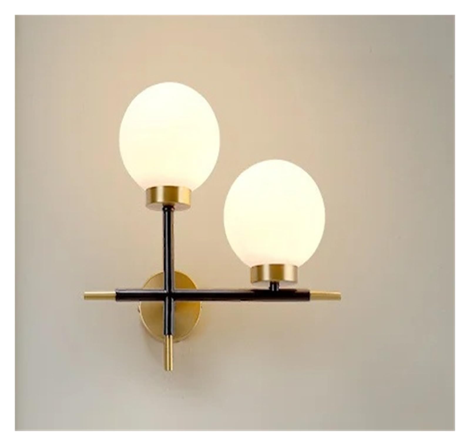 JKJZSALJ Modern Wall Lamp Round Glass Globe LED Luxury Living Room Hallway Corridor Bedroom Bedside Staircase Decorative Lamps,Left-D39xH30cm,Right