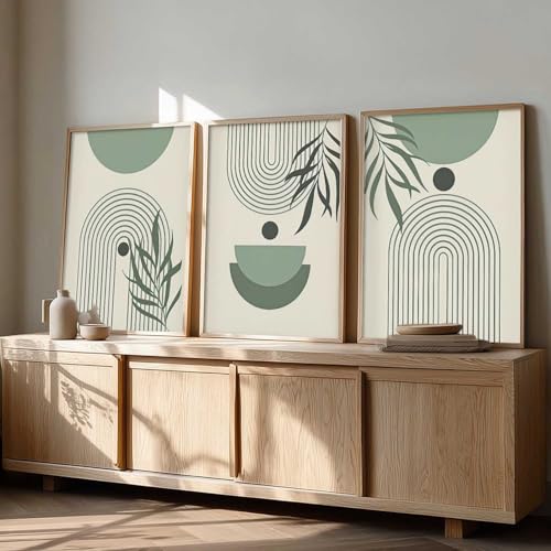 Image of kotart Boho Painting Wall Art Home Decoration Paintings With Frame For Living Room Bed Room Hotel Wall Decor Digital Reprint Set of 3 (13X17 inch)