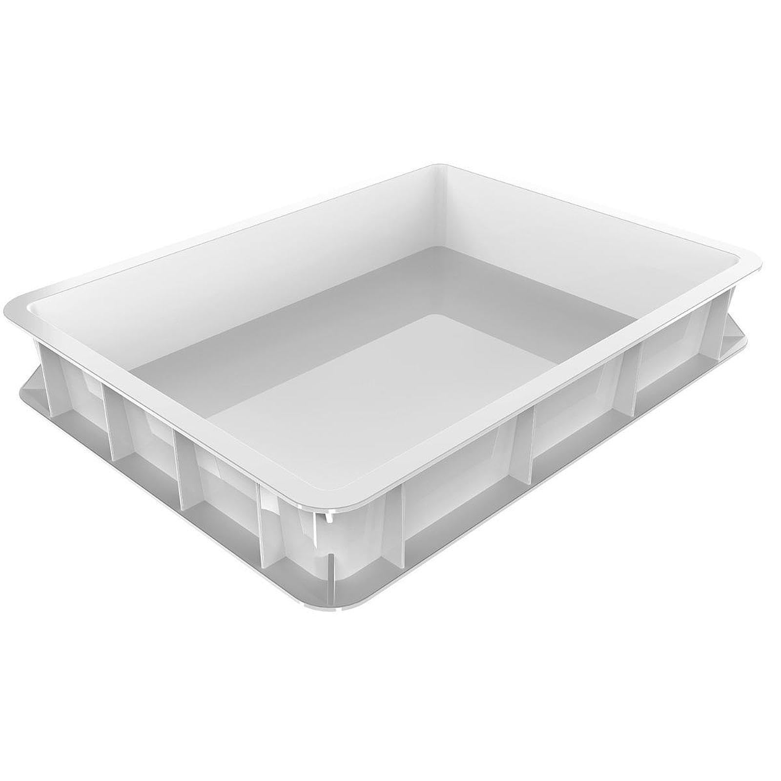 Caja de Fermentación de para Pizza Contenedor de con Tapa Cuadrada Diseño Apilable Que Ahorra Espacio Material PP Adecuada para, 60cmx40cmx7.5cm