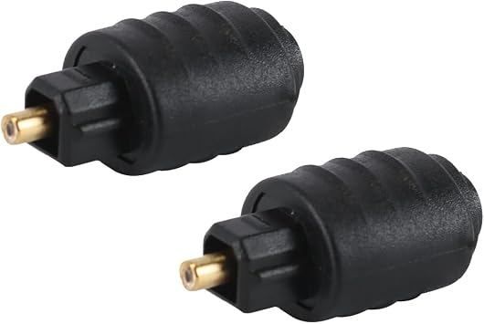 WANGCL 2Pcs Black Mini Toslink Optical 3.5 mm Female Jack to Toslink Optical Audio Adapter
