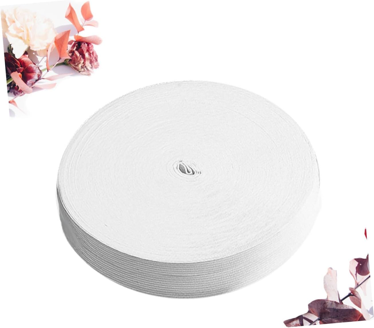 Flat Elastic Band Wide Knitting Elastic for Sewing Meters Long Durable Stretch Bands for Pants Skirts Wigs and Diy Projects White Color