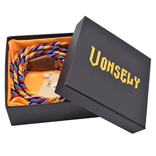Vonsely Stretch Belt, Elastic Belts Braided Fabric Belt Colorful Woven Belts For Men And Women,Candy Color #TOP6