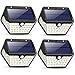 Luce Solare Led Esterno,【2019 Ultimi Modelli 60LED-800 lumen】iPosible Lampada Solare Esterno con Sensore di Movimento 2000 mAh Luci Esterno Energia Solare Impermeabile per Giardino,Parete- 4 Pezzi