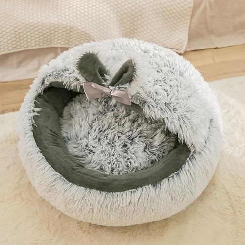 Grotte ronde pour chaton et sac de couchage antidérapant - 4