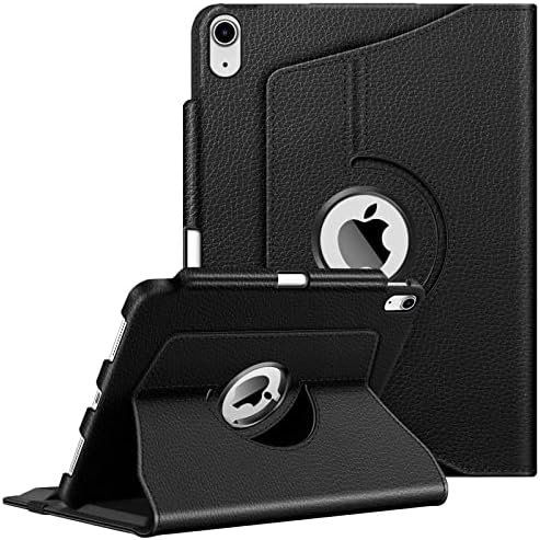 Fintie Rotating Case for iPad 10th Generation 10.9 Inch Tablet (2022 Model) with Pencil Holder - 360 Degree Rotating Protective Stand Cover with Auto Sleep/Wake, Black