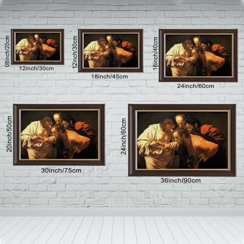 Tableau Caravaggio L'Incrédulité de Saint Thomas 50x76 cm - 2