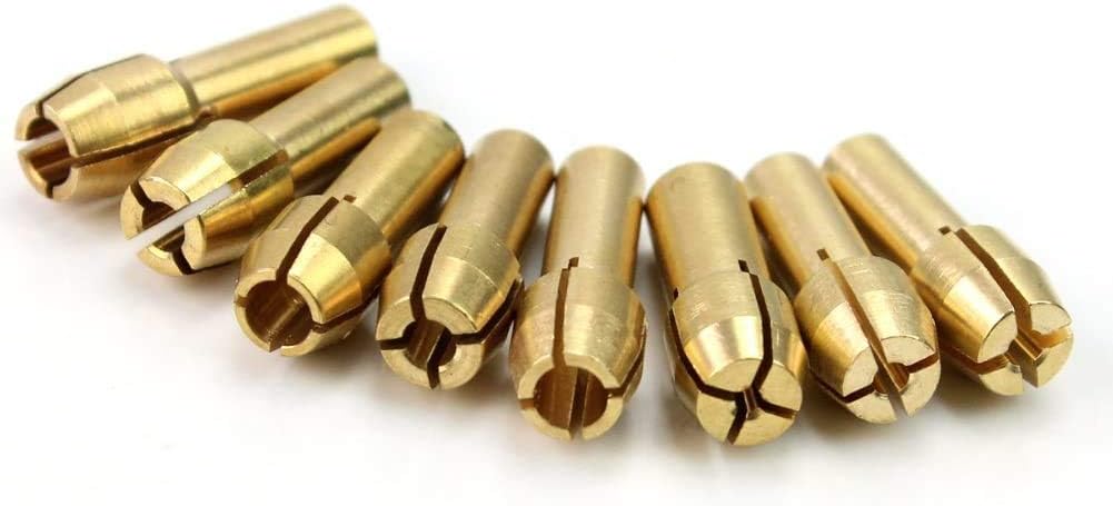 2 Set of Brass Collet Fits Dremel Rotary Tools Including 1mm/1.6mm/2.3mm/3.2mm