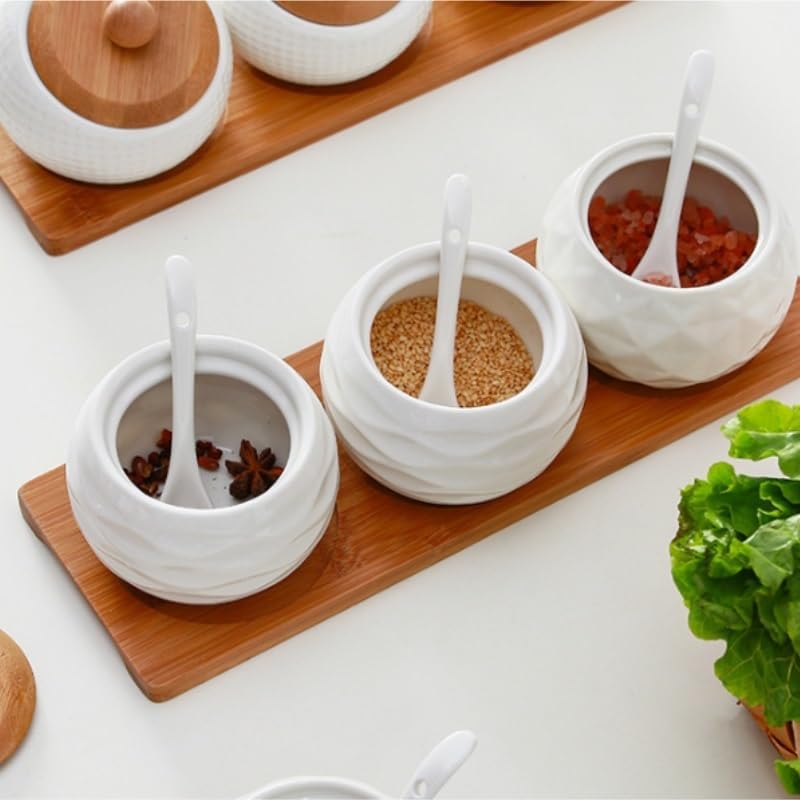 Kitchen Ceramic Seasoning Container Japanese Bottle Home Set
