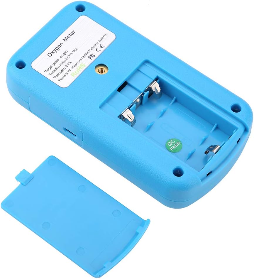 803 Blue Digital Display Oxygen Gas Leak Detector - Portable and Easy to Operate - Sound, Light, and Vibration Alarm - for Metallurgy, Power Plant, Chemical, Mine - Battery