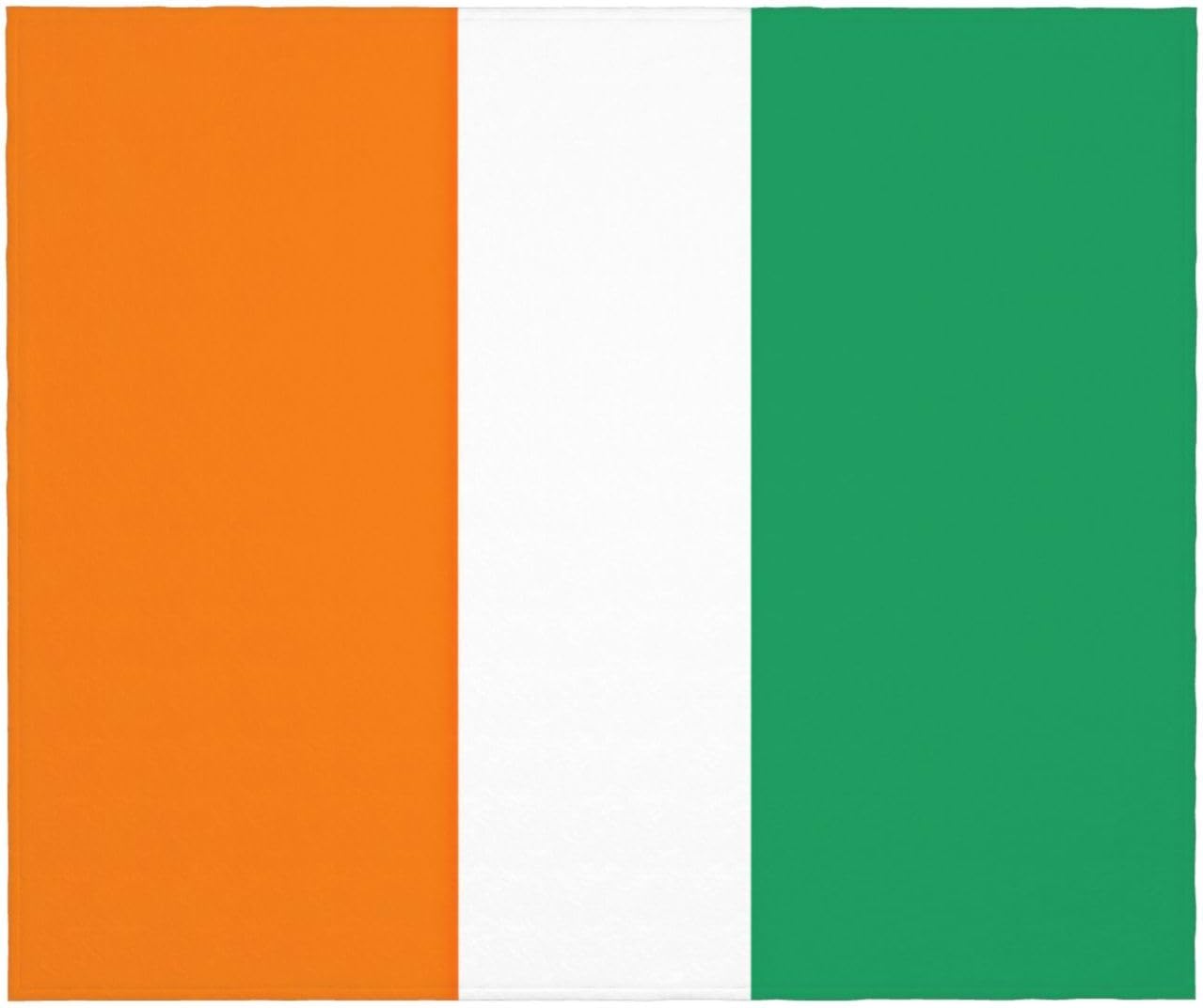 Flag of Cote D'Ivoire Print Cozy Soft Blankets Warm 50x60 in Lightweight Blanket for Camping Travel