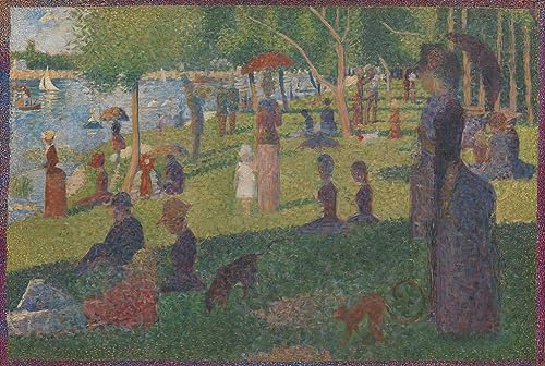 Tableau Seurat Un dimanche après-midi à la Grande Jatte toile art déco 60x90cm