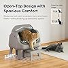 PetPivot Open Top Self Cleaning Cat Litter Box, Automatic Litter Box with 7 Pairs of Safety Sensors, Anti-Pinch Protection and Easy Access Step for Senior Cats, Dark Grey #2