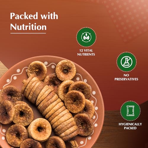 Image of Amazon Brand - Vedaka Dried Figs | 1 Kg | 500 g x Pack of 2 | Premium quality Figs (Anjeer) | Rich Source Of Fiber | Low in Fat | Ideal for Festive Gifting | Hygienically Packed
