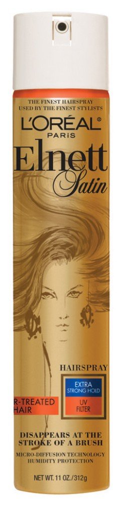 L'Oreal Elnett Satin Hairspray Extra Strong Hold Color-Treated Hair 11 oz (Pack of 6)