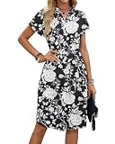 Este vestido de corte A para mujer cuenta con un cinturón ajustable que realza eficazmente la cintura y se adapta a una gran variedad de tipos de figura
