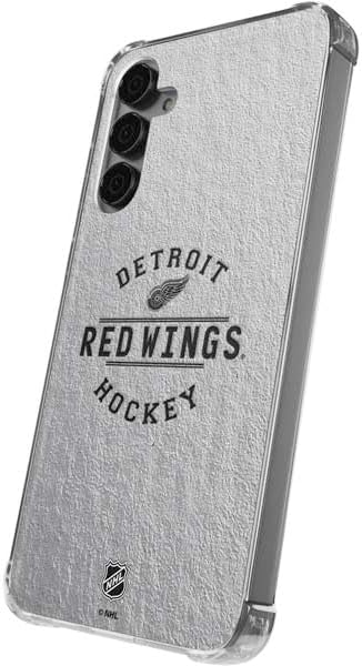 Skinit Clear Phone Case Compatible with Galaxy S24 Plus - Officially Licensed NHL Detroit Red Wings Black Text Design