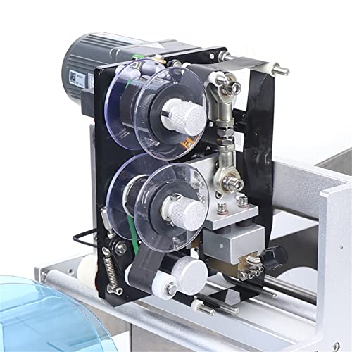 Image of Semi-Automatic Bottle Labeling Machine, Adjustable Plane Labeler Applicator | 20-40pcs /Min,Production Date Marking Machine For Plastic Bottles, Glass Bottles, Metal Bottles,Round