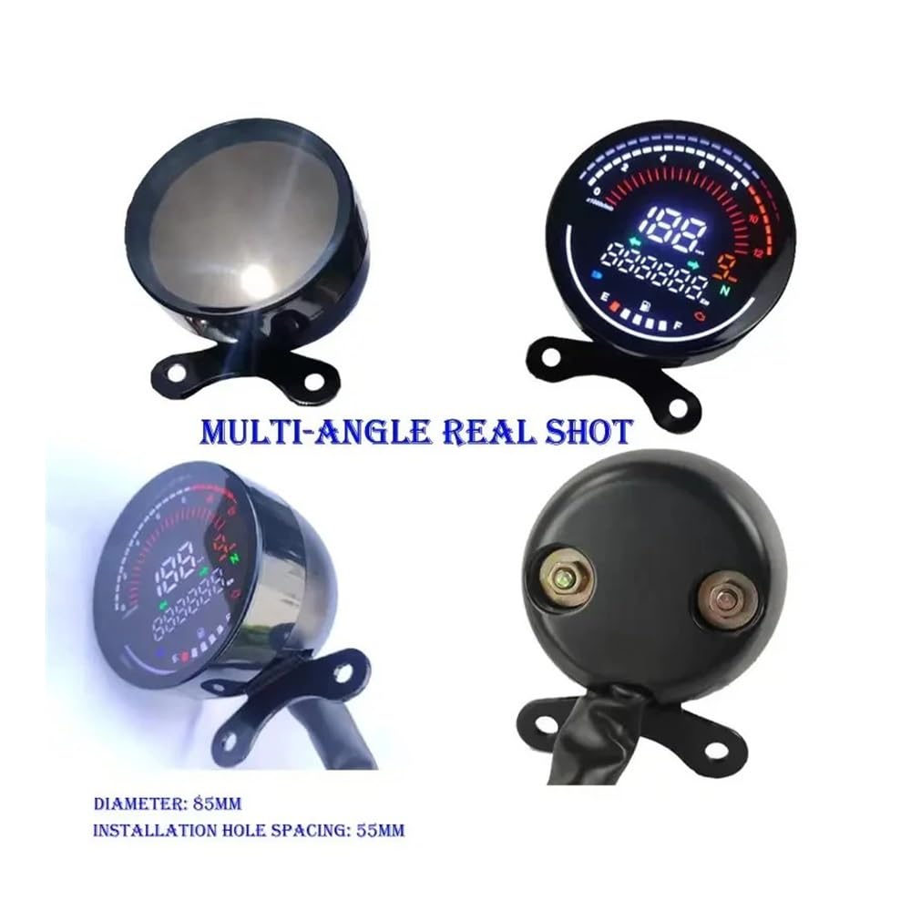 Universal Motorcycle L e d Digital Meter Speedometer Odometer Speed Assy for Ho&n&da