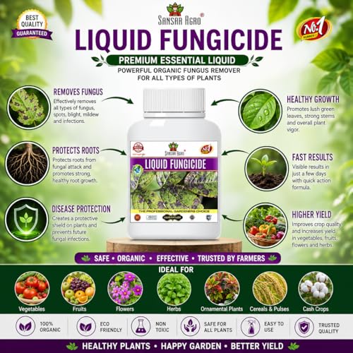 Image of Sansar Agro Liquid Fungus Remover, Essential Organic Fungicide for removing all types of Fungus From Plants (100 ml)