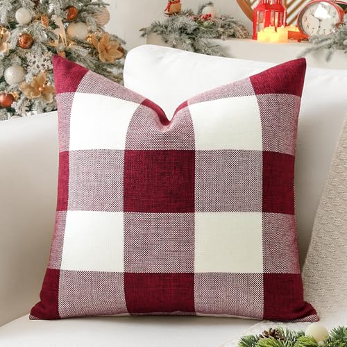 Sungeek 1 Stück Buffalo Plaid Tartan Kissenbezug, Dekorativ...
