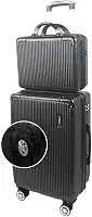 Mala de Bordo 10kg com Frasqueira Bagagem de Mão Expansivel Aprovada ANAC com 4 Rodas duplas 360° Cadeado AntiFurto TSA Mala de Viagem Alça Lateral com Divisória, Leve Resistente, Bolso Para Notebook