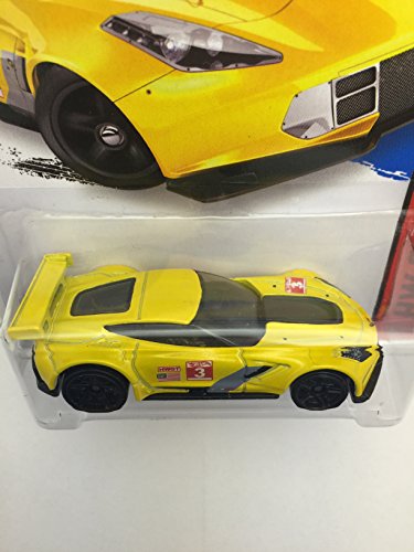 Hot Wheels 2015 HW Race Corvette C7.R Amarillo miniatura 3