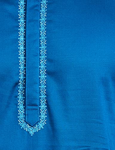 Image of Amazon Brand - Symbol Men Festive Embellished Long Kurta (Regular Fit)