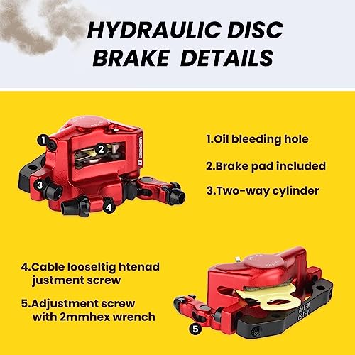 image for Hycline Zoom Hydraulic Disc Brake Calipers: HB-100 MTB Bike Brake Cali