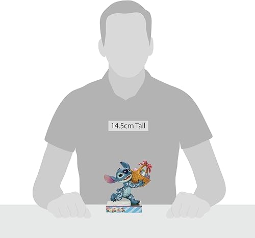 Miniatura 6 de Enesco Disney Traditions by Jim Shore - Figura de Lilo y Stitch Running con cesta de Pascua, 5.75 pulgadas, multicolor