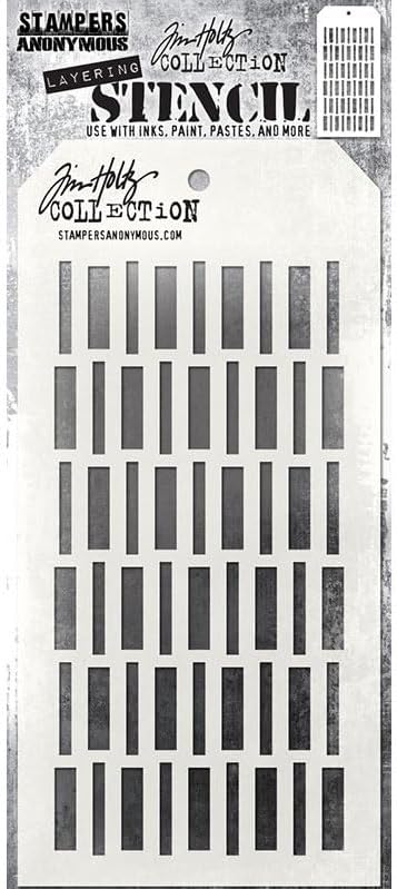 Miniatura 2 de Tim Holtz Stampers Anonymous - Juego de plantillas de capas, palos, centelleo, hojas de bayas, más anillo para carpeta de cables, versión de