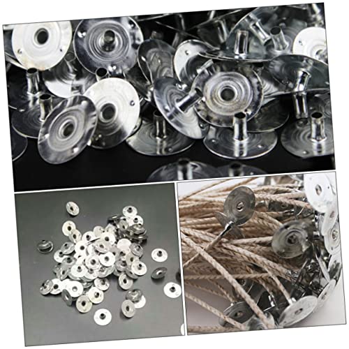 400 piezas soportes metálicos para mechas de vela miniatura 2