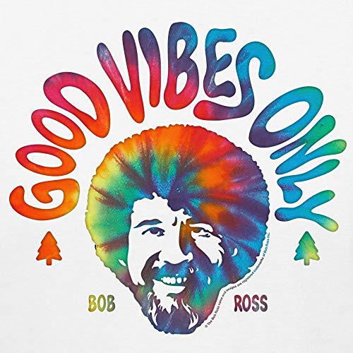 Bob Ross Headphones Good Vibes Only T-Shirt2