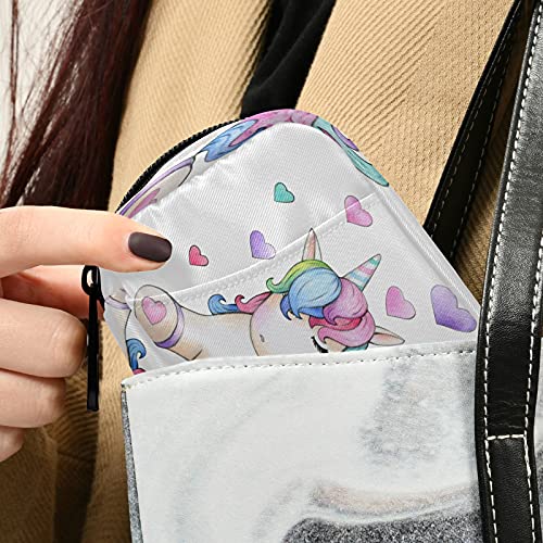 Image of Naanle Fantasy Animal Unicorn Pill Box 7 Day Pill Case Travel Pill Organizer Bag with Zipper Portable Weekly Case Compact Size for Vitamin Supplement Holder