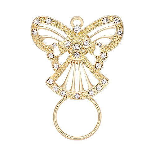 Image of Crystal Guardian Angel Strong Magnetic Eyeglass Holder Clip Brooch for Shirt