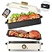 Produktbild Elektrische Fertigkeit für Grill und Hotpot mit Tragetasche, 1400W, 2-in-1 Multifunktionspfanne Elektrischer Grill,Langsamer Kocher Große Kapazität Antihaftgefäß mit Deckel,einstellbarer Herd (weiß)