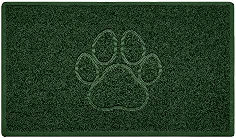 Nicoman Paw Embossed Shape Indoor Outdoor Dirt-Trapper Door Mat Washable Barrier Heavy Duty Doormat, (Watertight Rubber-Back
