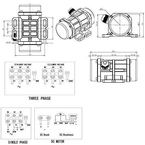 Concrete Vibrator Motor AC 110V 40W Single Phase for Concrete Vibrators Concrete Mixers Concrete Vibrating Table - Thumbnail 6