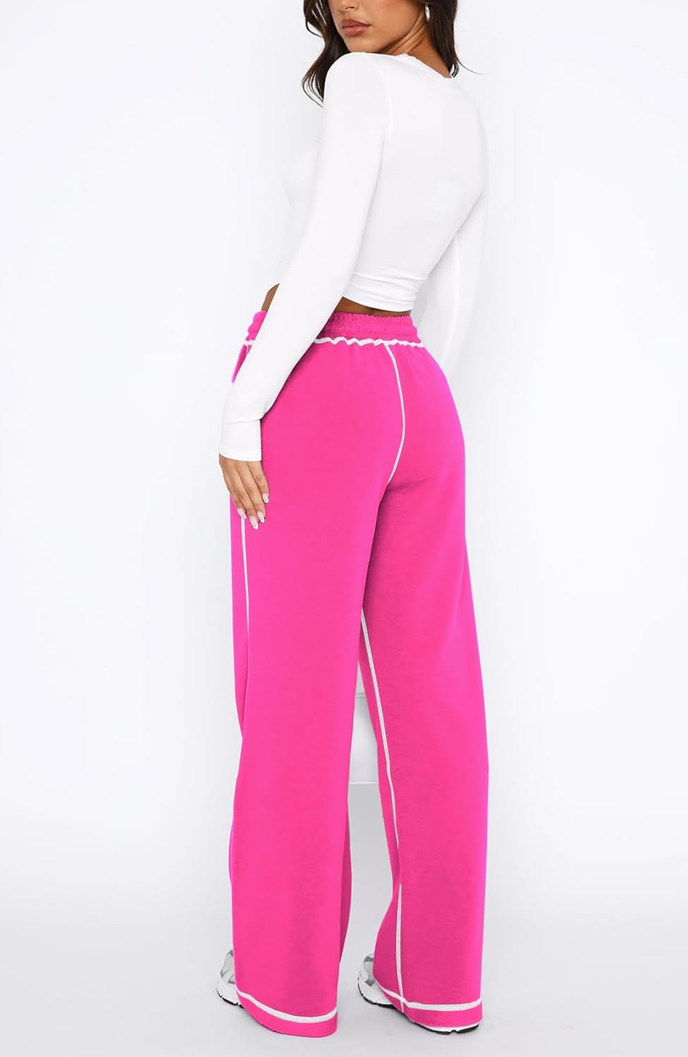 DISCIPBUSH Track Pants Women Sweatpants Soft Jogging Straight Pajama Sweats Wide Leg Sweatpants Women Lounge Pants Joggers - Image 3