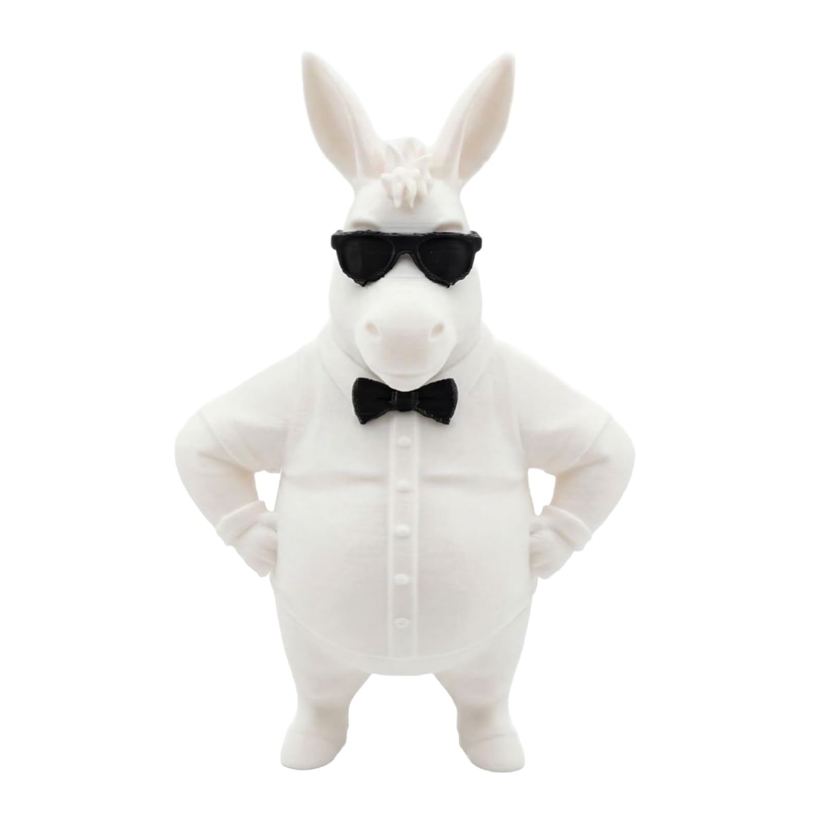 Glifora Funny 3D Printed Donkey Figurine - Cool Donkey in Sunglasses Statue, Novelty Animal Sculpture for Home, Office, Desk and Shelf Decor
