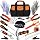 INCLY 24 PCS Kids Real Tool Set with Tool Bag, Boys Small Real Hand Tools Kit, Children Construction Learning Tools Hammer Sc
