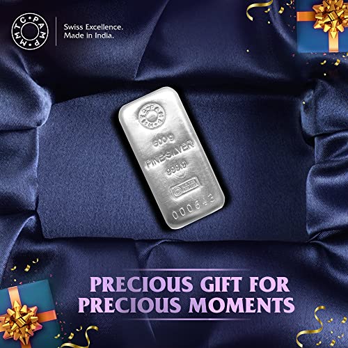 Image of MMTC-PAMP (999.9) Purity 500 gram Silver Casted Bar