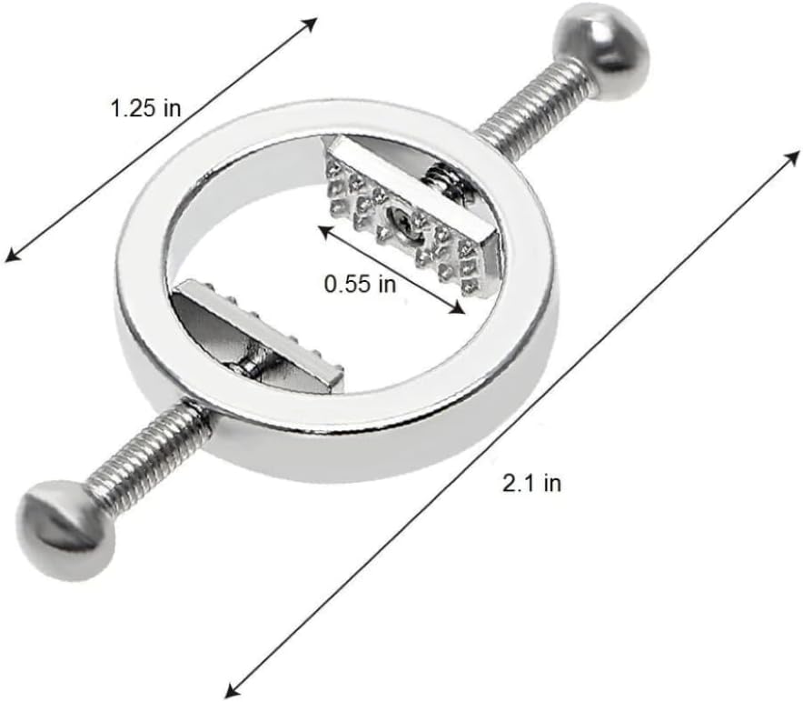 Adjustable Nipple Clamps with Screw Press Clip IS97476