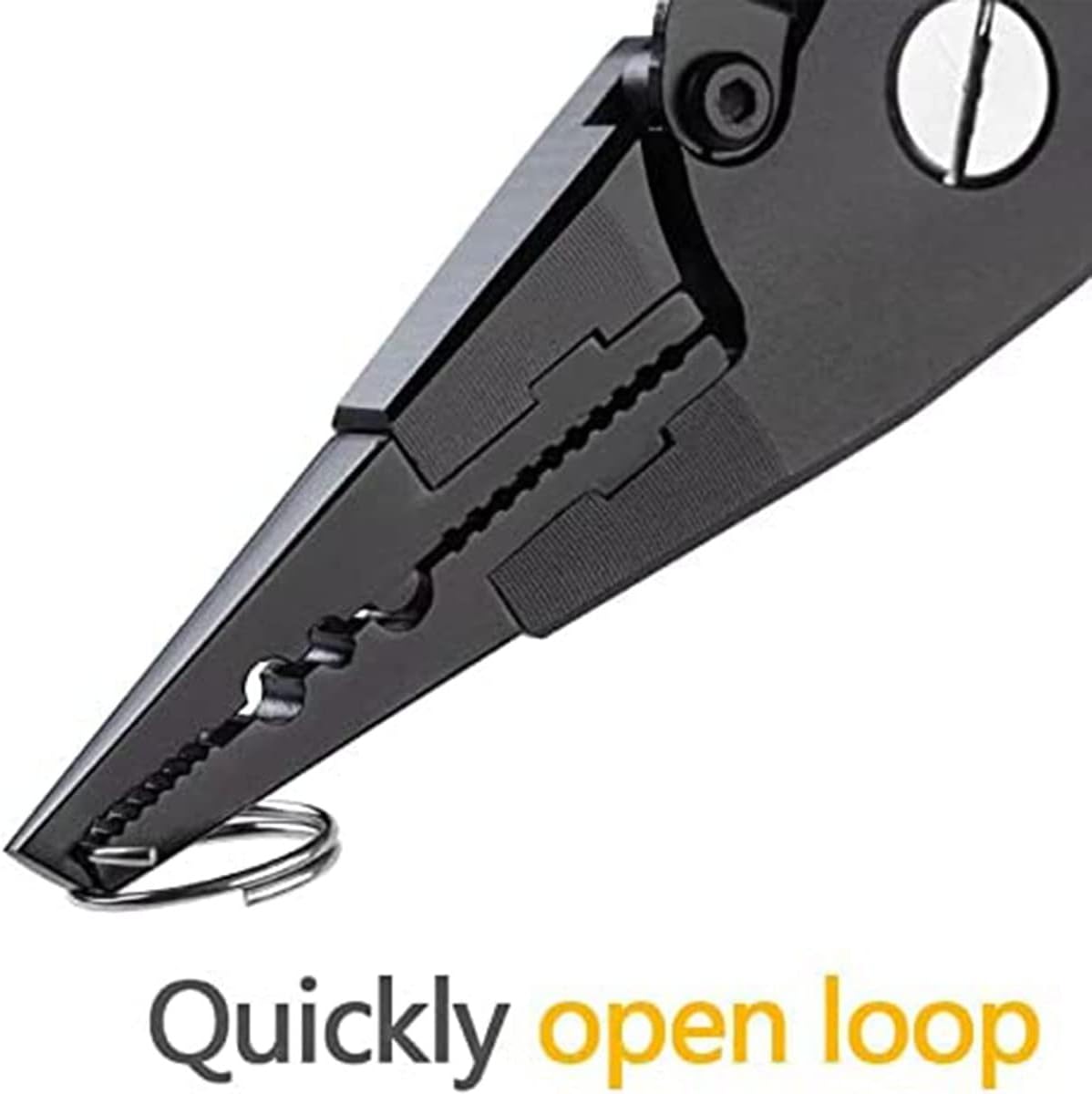 Aluminum Fishing Locking Pliers Self- Locking Aluminium Fishing Cutting Pliers with Rubber Handle Quick Knot Tool,A (B)