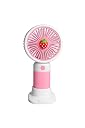High Speed Portable USB Rechargable Hand Fan, 4800 RPM, 1200mAh Rechargeable Battery, Up to 6H Runtime, For Travel, Office & Makeup, Pink – Mini Fan, Hand Fan, Small Fan gallery image