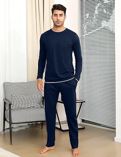 Ensembles de Pyjama Coton Supérieur pour Homme Aseniza